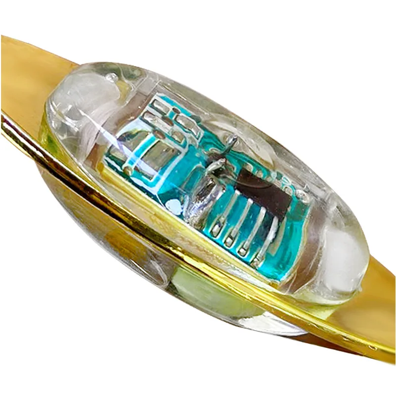 LED Fishing Lights 5cm 10g Deep Drop LED Spoons Underwater Flasher Diamond Lights Trolling Lures Halibut Rig