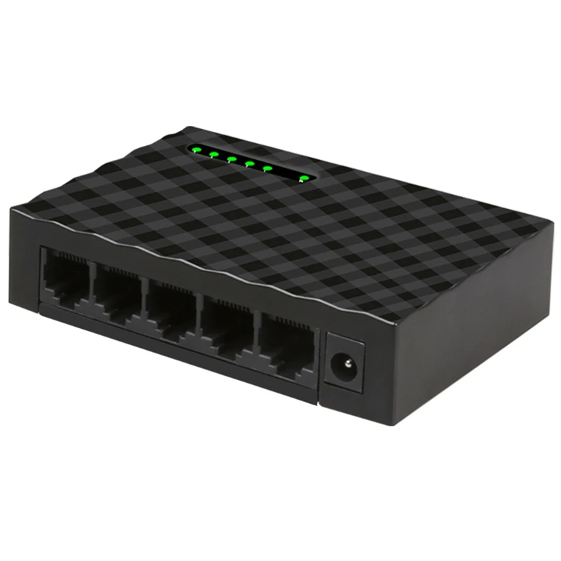 5 Порты и разъёмы Сетевой коммутатор Gigabit 4 проводной RJ45 Ethernet 1000 Мбит/с