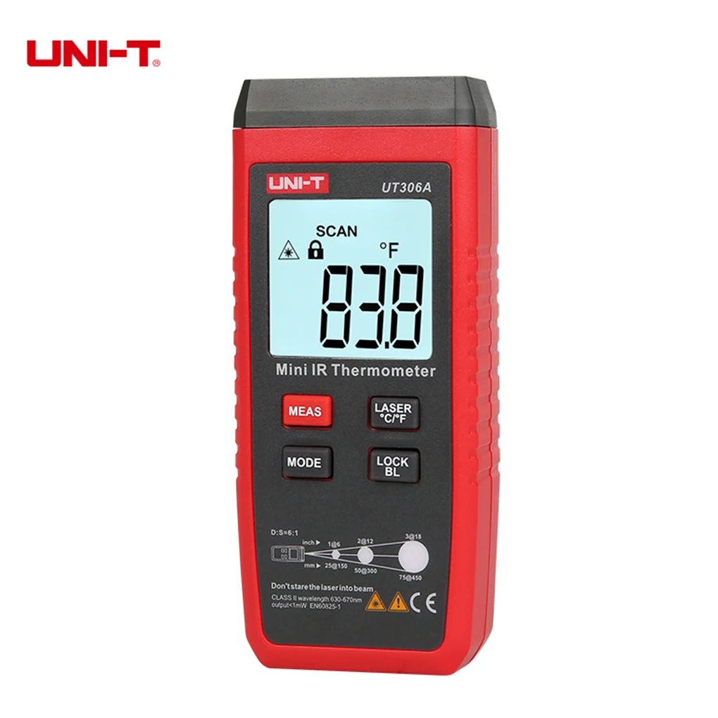 UNI-T UT306A Мини ЖК Инфракрасный термометр-35-300 градусов-31-572 ИК измеритель температуры