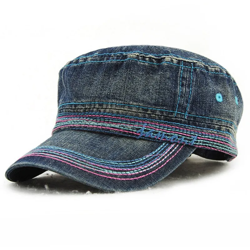 Dark blue JNKET Мужская и Женская Повседневная Кепка из стираной ткани с вышивкой, армейская Кепка, дышащая солнцезащитная Кепка с отверстиями, Спортивная хлопковая кепка - Цвет: Dark blue