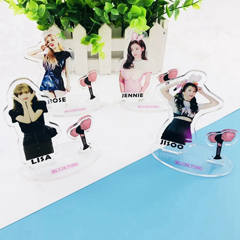 K-pop Star BLACKPINK JENNIE ROSE JISOO LISA фигурка на акриловой подставке коллекция подарочных канцелярских принадлежностей