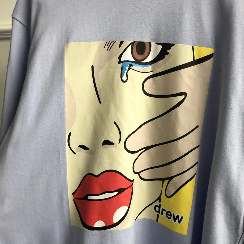 Drew House Face Printed T-Shirt - Justin Bieber Merchandise for Men and Women - Top Tees for Summer Style image 6