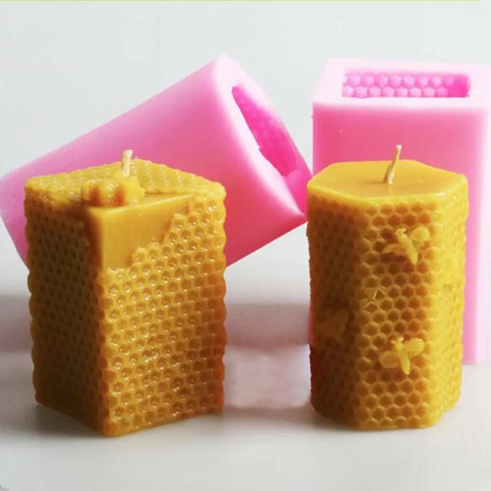 3D Screw Bee Hive Shape Cake Mould Handmade Candle Soap Silicone Resin Mold G4