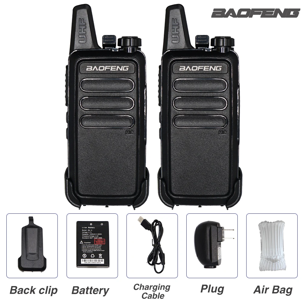 2PCS without box Мини Baofeng BF-R5 рация 5 Вт fm-трансивер KDC1 портативная двухсторонняя CB Ham радиостанция WLN KD-C1 коммуникатор USB зарядка - Цвет: 2PCS without box