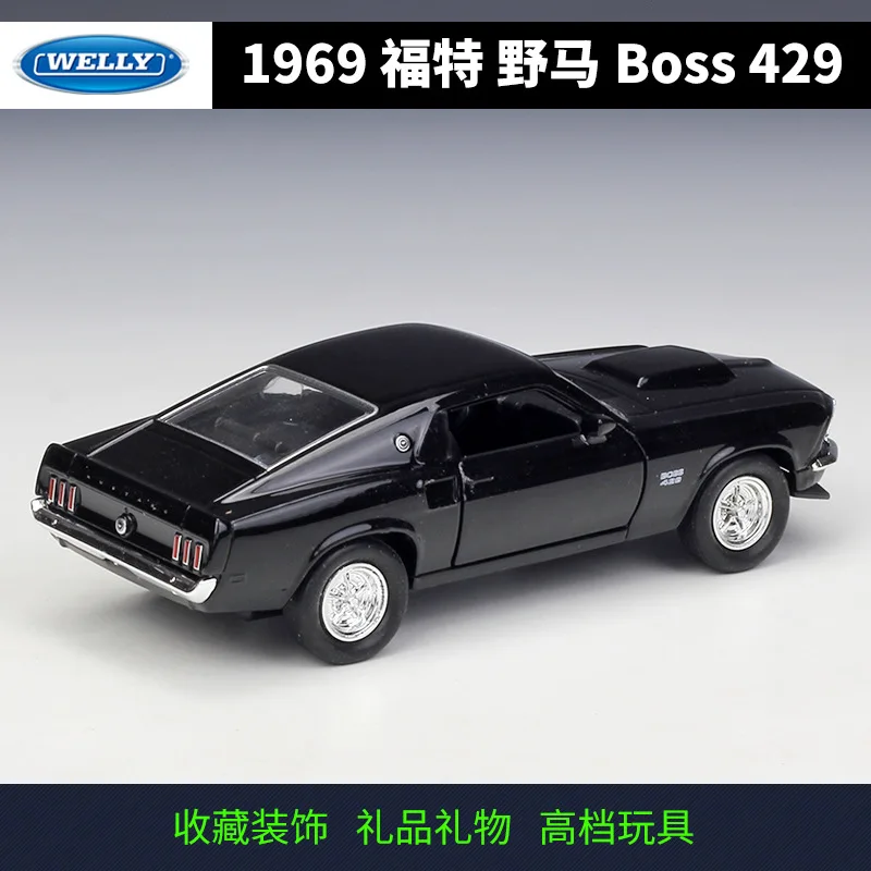 Модель автомобиля WELLY 1:36 1969 Ford Mustang Boss 429 из сплава|Наземный транспорт| |