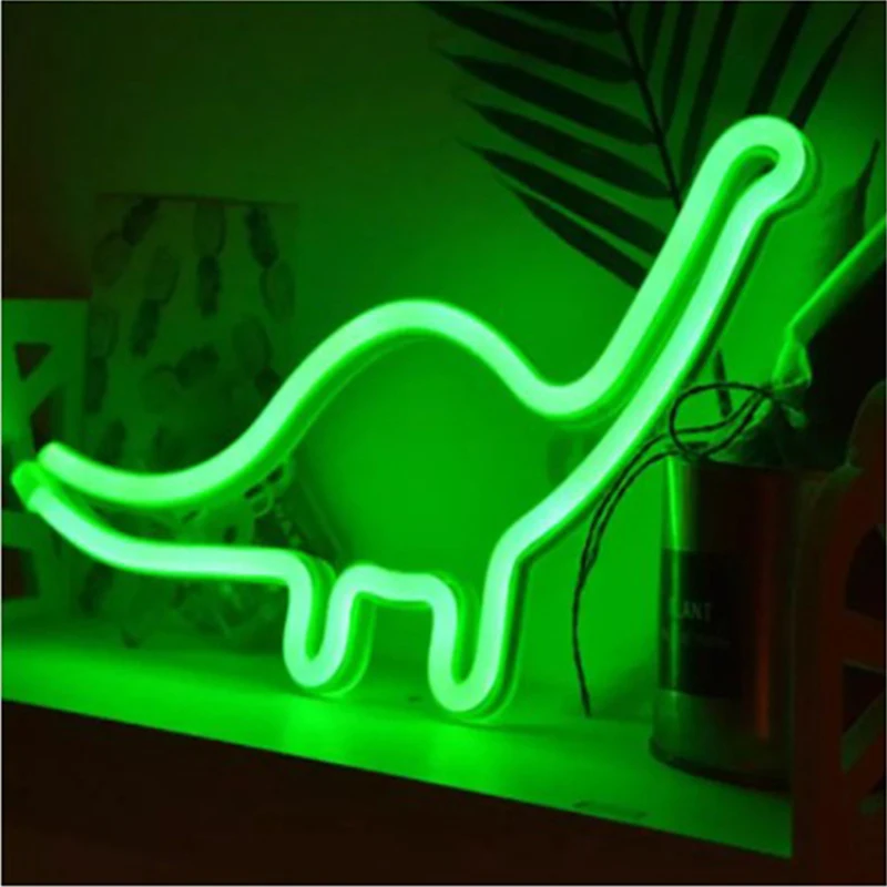 childrens night lights Crocodile-Head Led Neon Light Dinosaur Hanging Lamp Neon Sign Light Home Wall Decor Night Lights Birthday Christmas Gift cool night lights