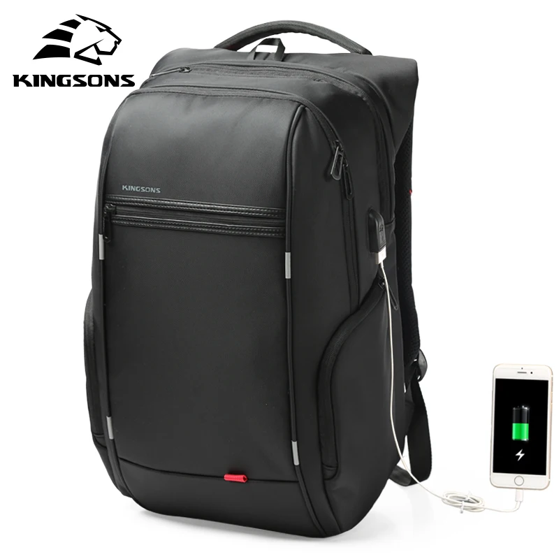  Kingsons functional Backpack Men Laptop 13.3 15.6 17.3 inch Anti-theft Travel Backpacks Waterproof 
