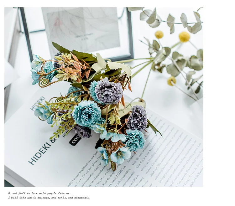 Fake Plant Simulation Silk Carnation For Wedding Home Christmas Decoration Multiple Colour Artificial Flower JH129 (1)