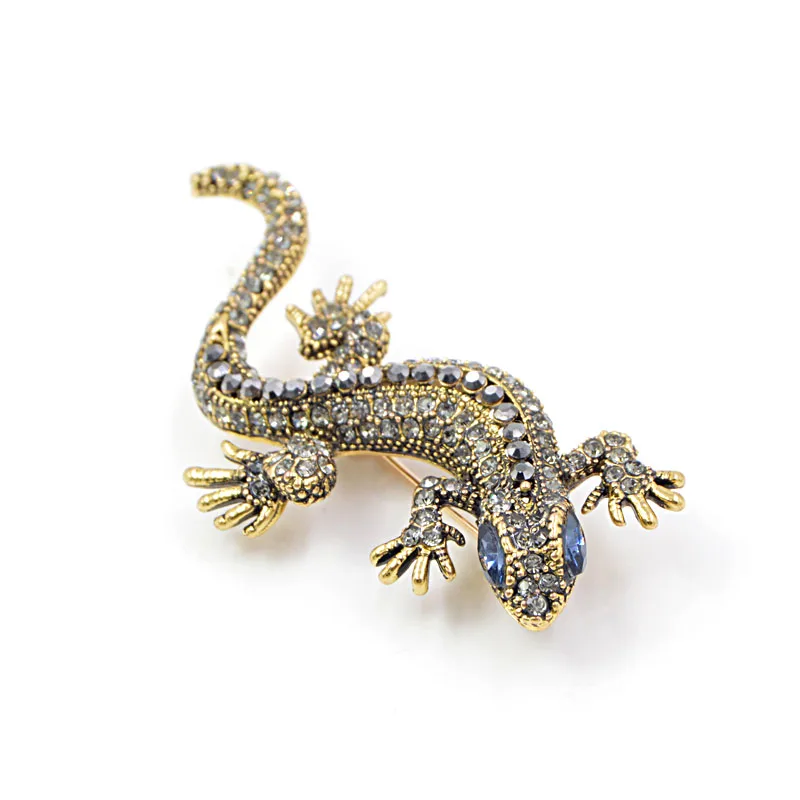 Брошь в форме ящерицы Gecko Young тюльпана брошь с кристаллами бижутерия унисекс