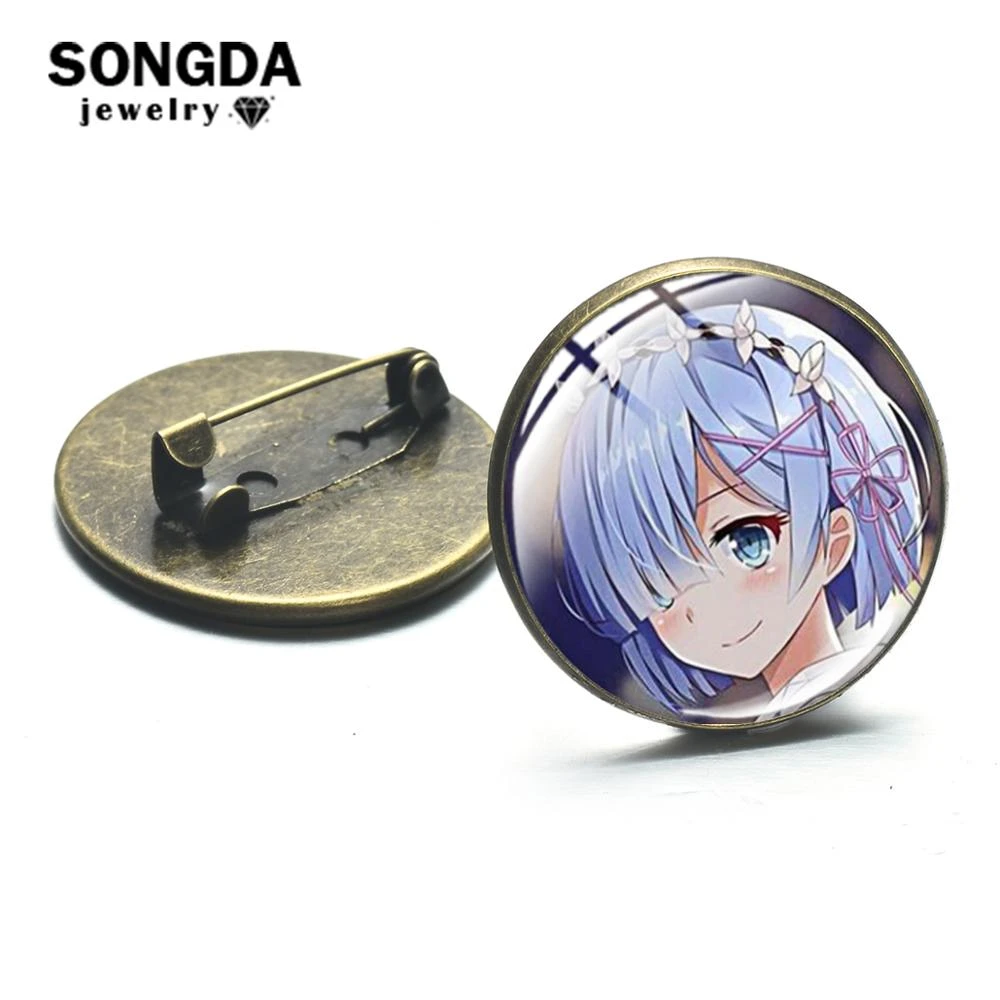 Songdaかわいい再 ゼロブローチコレクションアニメジュエリーramレムエミリア漫画パターンアイコンラペルピンボタンバッジ Brooches Aliexpress
