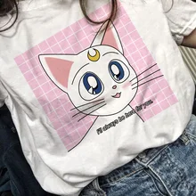 Sailor Moon Аниме Футболка Топ Футболка 90s Женская Футболка женская femme корейский стиль ulzzang футболка Графический гранж эстетический