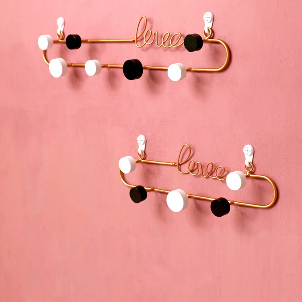 Декоративный крючок с надписью «Love» для гостиной, настенный крючок для ключей, металлический крючок для спальни, настенные полки для хранения, органайзер YL5