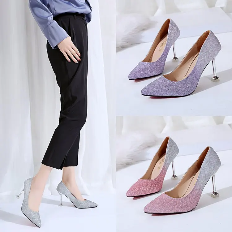 

Women Heeled Sandals Super High Heels Sandal Pointed Toe Plus Size Pump Elegant Sandals Office Lady dropshipping Large Inventory
