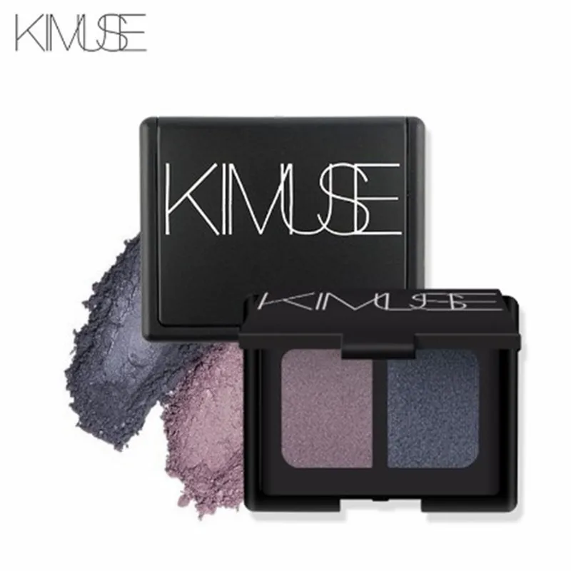 KIMUSE, пара теней для век, водостойкие пигменты, 2 цвета, палитра теней для век, матовые, легко носить, натуральные тени для макияжа глаз