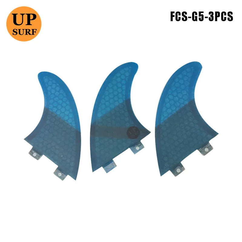 Голубые ласты для серфинга G5 Tri fin set FCS G5 Fin M Размер Honeycomb