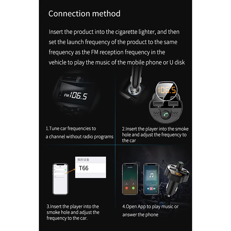 Bluetooth 5,1 Автомобильный MP3 Bluetooth плеер без потерь качество звука Bluetooth fm-передатчик Bluetooth автомобильное зарядное устройство