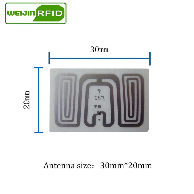 Rfid-теги UHF стикер Impinj F43 EPC6C влажная инкрустация 915mhz868mhz860-960MHZ 2000 шт клей пассивный RFID этикетка