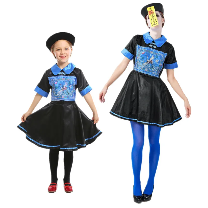 

Halloween Adult Zombie Cosplay Costume Zombie Dress Skirt Hat Suits Women Girls Kids Ghost Festival Party Zombie Parent-child