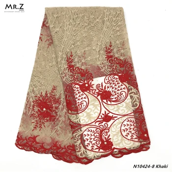 

Mr.Z Latest Nigerian High-Quality African Tulle French Cloth Lace Embroidery Fabric For Bridal