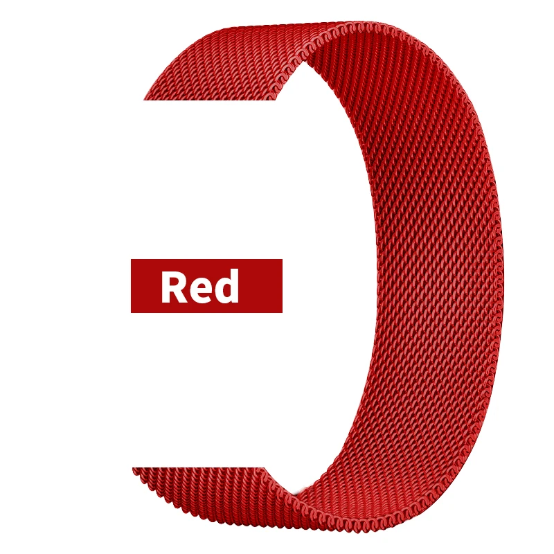 Ремешок Миланская петля для iwatch Band 42 мм 44 Series 6 5 4 спортивный красный браслет с