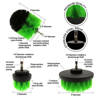 

Cleaning Brush Drill brush Scrubber Scouring Pads Polishing 6PCS Perfect