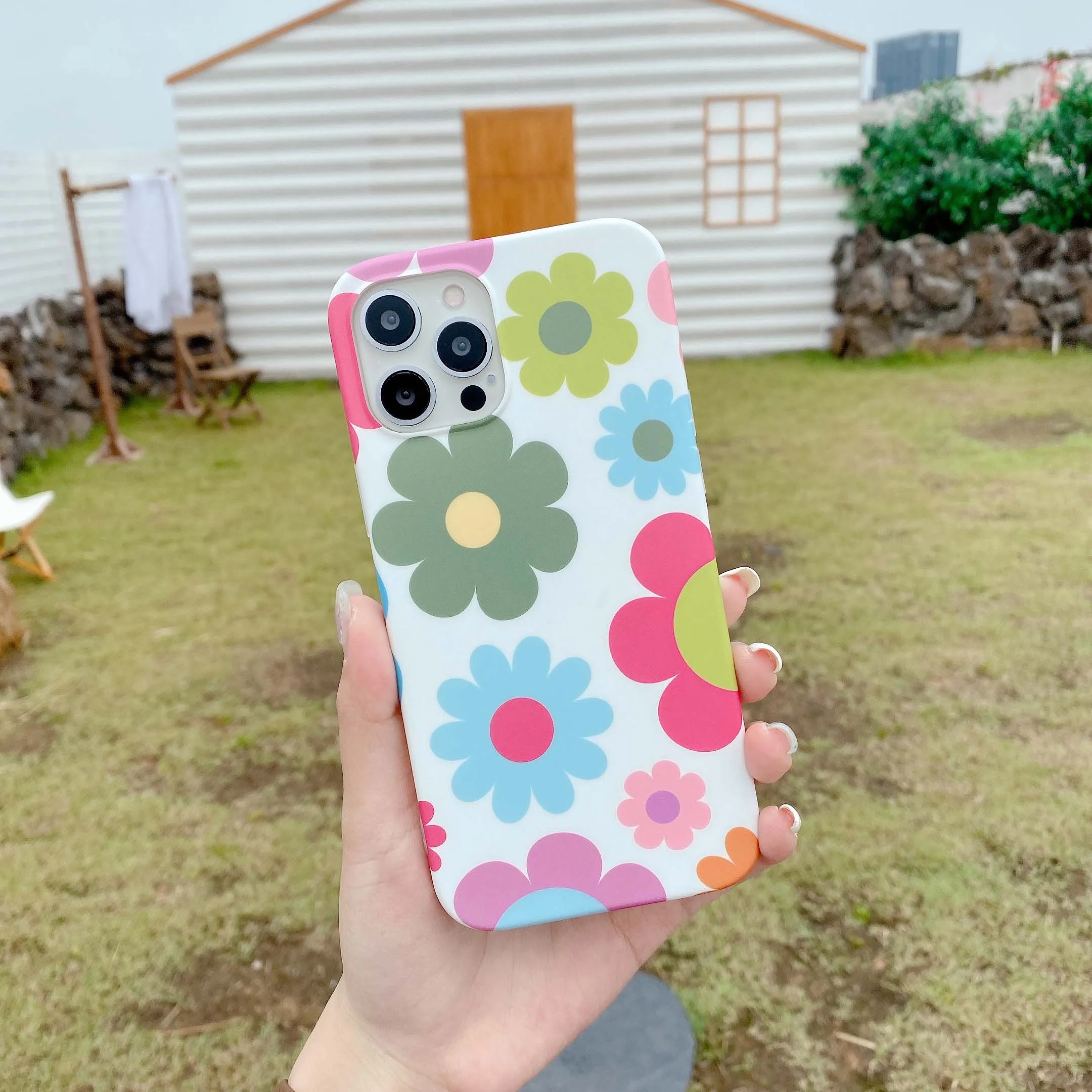 iphone 12 pro max wallet case Cute Smooth Flower Phone Case for iPhone 13 11 Pro Max 12 Mini X XR XS Max Se 2020 7 8 Plus Anti Knock Back Phone Cover Case iphone 12 pro max case