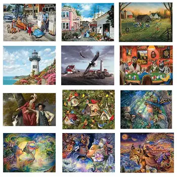 

1000 Pcs Children Unisex Paper Scenery Difficult Jigsaw Puzzles Animal Landscape Picture Puzzle Toy for Adults