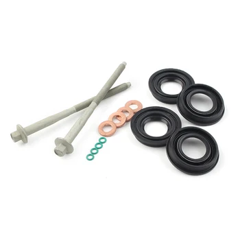 

14pcs Car Accessories Fuel Injector Seal Washer Kit for FORD TRANSIT MK7 2 x Injector Clamp Bolts 2.2 2.4