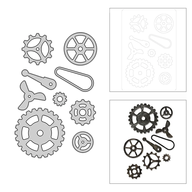 

New 2022 Gear Rudder Circle Fan Craft Metal Cutting Dies for DIY Scrapbooking and Card Making Decorative Embossing Mold No Stamp