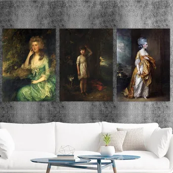 

Home Decoration Print Canvas Art Wall Pictures Poster Canvas Printings Paintings British Thomas Gainsborough Woman Portrait 4