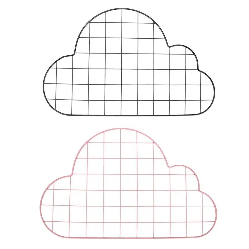 

Cloud Shape Iron Grid Rack Metal Hanging Mesh Picture Show Frame Storage Photo Wall Nordic Style Home Decoration Accessories