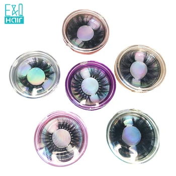 

EQ 25mm 5D False Eyelashes Wholesale Thick Strip 25mm 3D Mink Lashes Custom Packaging Label Makeup Dramatic Long Mink Lashes