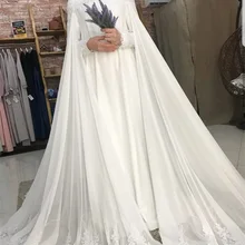 NUOXIFANG Романтический Длинный рукав мусульманское свадебное платье халат de mariage индивидуальный заказ платья невесты Vestidos De Noiva