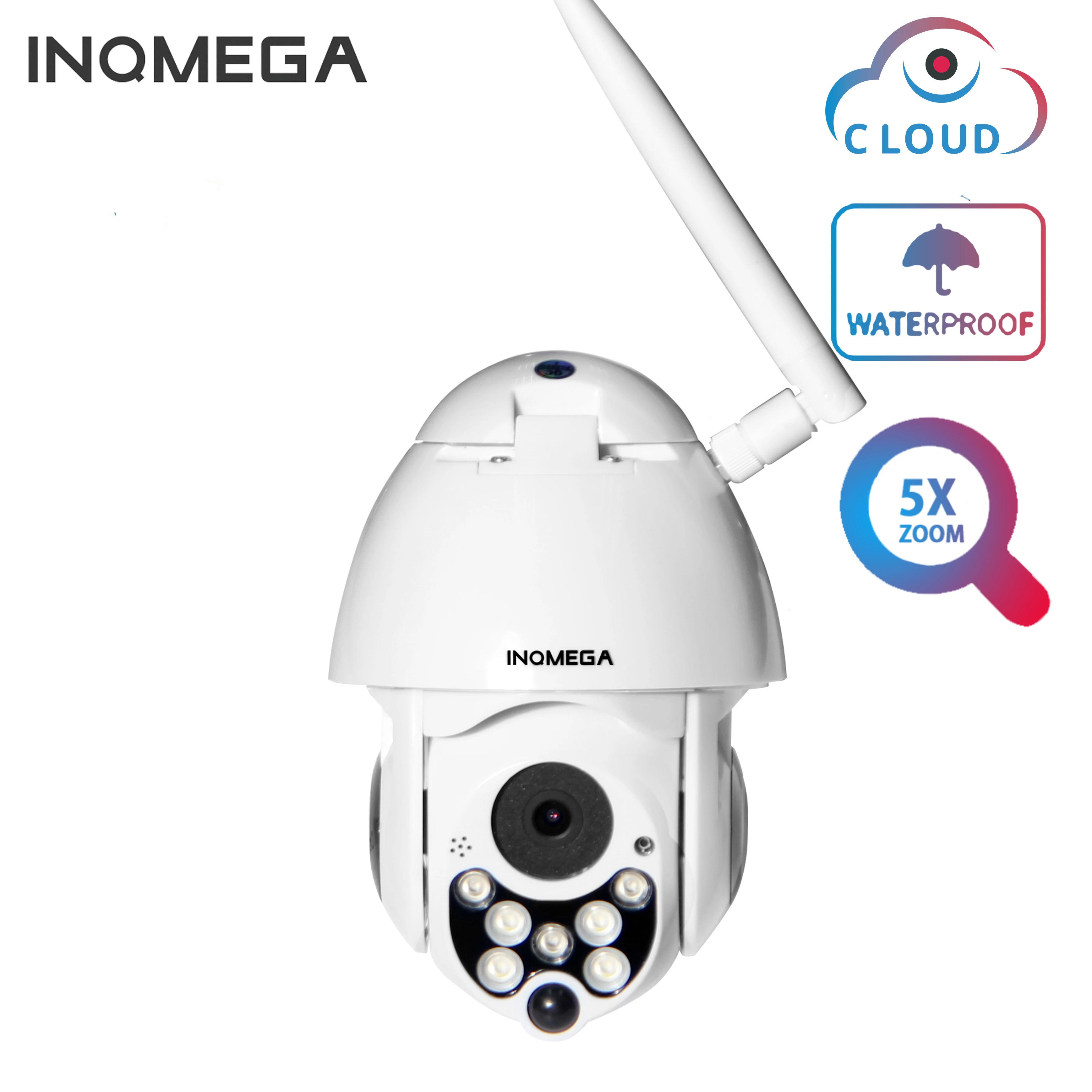 IP-камера INQMEGA уличная беспроводная 1080P PTZ 5-кратный зум | Безопасность и защита