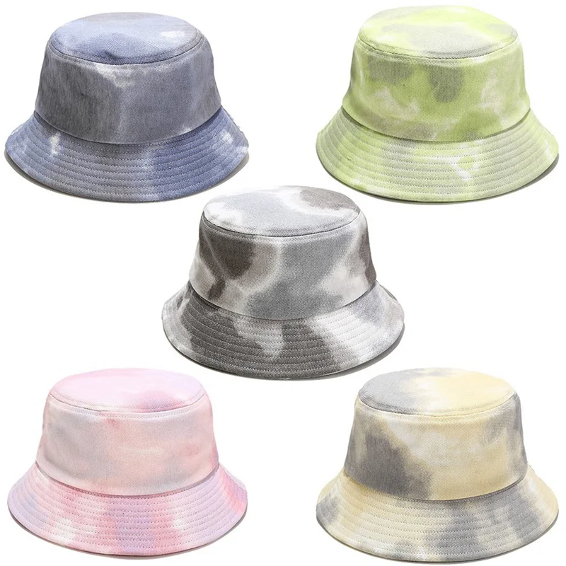 

Creative Tie-dye Fisherman Hat Men and Women Four Seasons Universal Outdoor Sun Visor Tide Basin Hat Unisex Bucket Hat