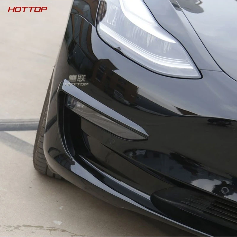 ABS Передние противотуманные брови планки для Tesla модель 3 ветер нож стиль