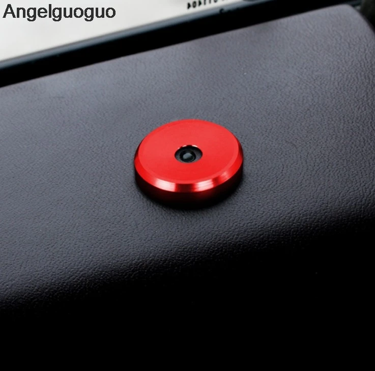 Angelguoguo 4 pcs Car door bolt lock pin door switch button cover ring sticker for Porsche Cayenne Panamera Macan