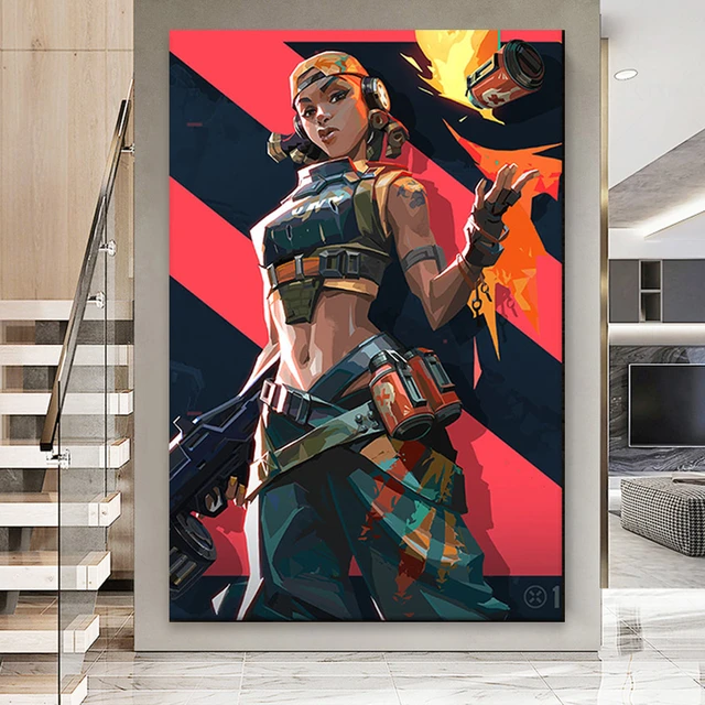 Personagens de jogo valorant raze poster popular jogo online hd impressão  cartaz jogo pintura em tela decoração do quarto - AliExpress