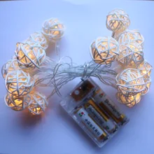 Светодиодный светильник с шариками из ротанга, ландшафтный светильник ing, уличный проектор, барная стойка, лампа для сада, полумесяц, светодиодная лампа, цветная гирлянда