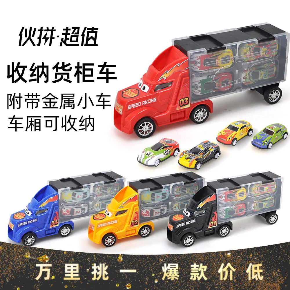 

Mini Model Car Pull Back Trucks Toys Children's Mobile Gifts Machinery Shop Construction Alloy Engineering Vehicle Toys for Kids
