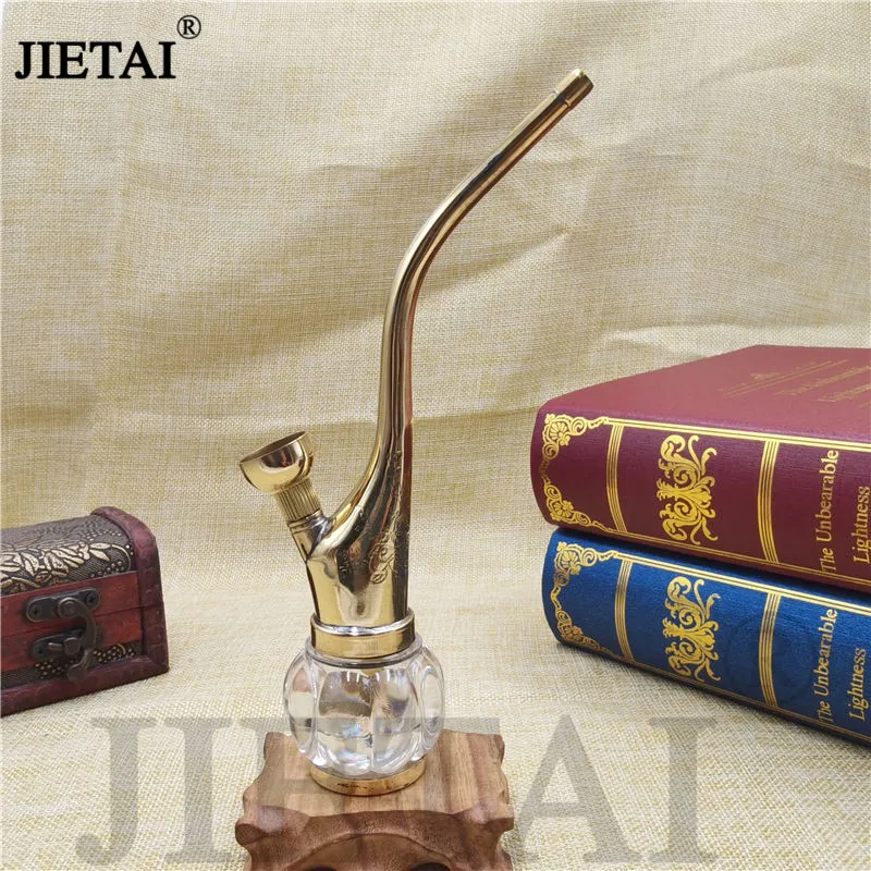Brass Dual-use Mini Hookah Shisha Chicha Smoke Pipe Cosy Moment Cigarette Filter Tube Holder Tobacco Smoking Water Pipes