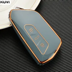 Enhanced TPU Car Key Case Cover Shell (Grey)