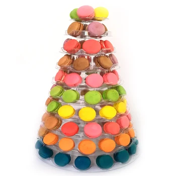 

10 Tier Macaron Tower Cake Stand Cupcake Macaroons Display Rack Holder Tools Wedding Decor Easter Party Supplies, Dessert Displa