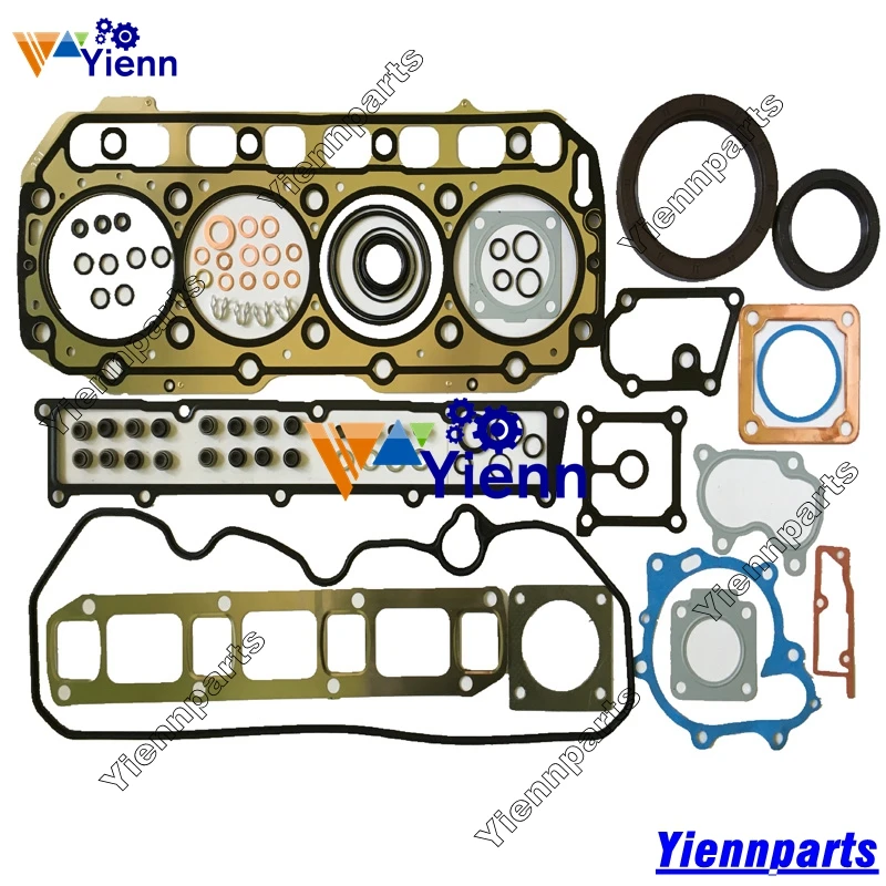 Для Yanmar 4TNV106 4TNV106T полный комплект прокладок 723900-92730 прокладка головки 123907-01350 для