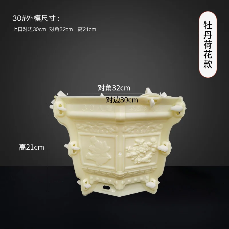 Vintage Cement Flowerpot ABS Mold Luxury Style Concrete Mould for Succulent Plants Handmade Home Decoration Garden Props | Дом и сад