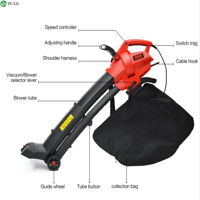 Electric blower tree leaf sprayer outdoor garden tools high power blowing suction machine and 220V 3000W suction machine