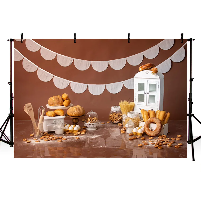 Kitchen Donut Bread Newborn Baby Shower Smash Cake Flour Pasta Chocolate Photography Background Photo Studio Photozone photo backdrop