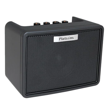 

Flatsons Guitar Amplifier Speaker Built-In Mini Amp Electric Guitar Bass Rhythm Support Tap Tempo Function with Power Adapter Fg