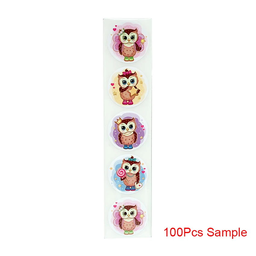 100-500Pcs Cartoon Animals Sticker for Kids Classic Toy Decoration Cute owl School Teacher Supplies Reward Encouragement Sticker
