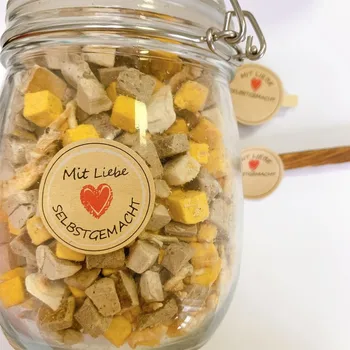 

1000pcs/pack Round MIT LIEBE Sticker Handmade home made bakery Sticker Labels for Baked Food Bread Cake Package Decor